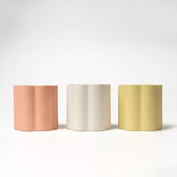 कलात्मक फ्लोरल एज सिरेमिक मैनबत्ती होल्डर