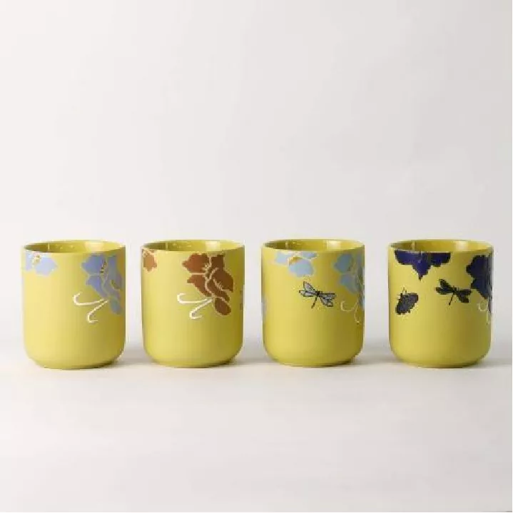 फ्लोरल व्हिस्पर ह्यान्ड पेन्टेड आर्ट क्यान्डलहोल्डर