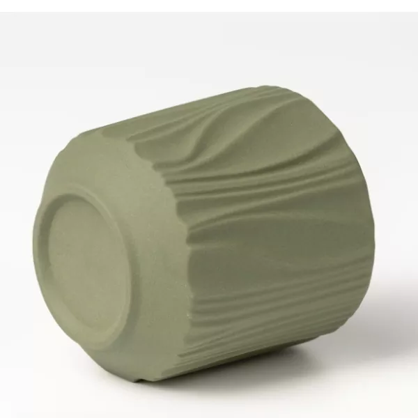 चार-रङ म्याट ठाडो ढाँचा सिरेमिक मैनबत्ती होल्डरहरू