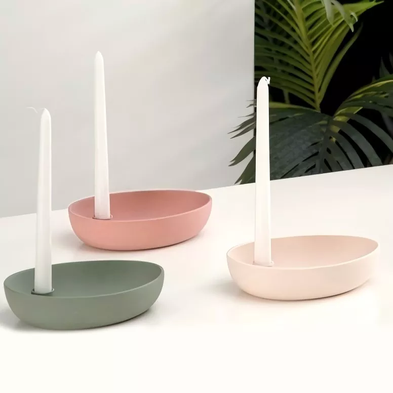 आधुनिक ओवल सिरेमिक मैनबत्ती होल्डर