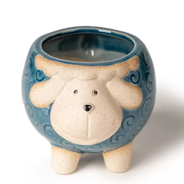 भेडाको आकारको सिरेमिक मैनबत्ती होल्डर