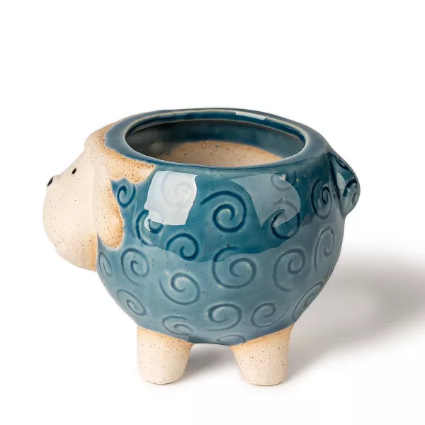 भेडाको आकारको सिरेमिक मैनबत्ती होल्डर